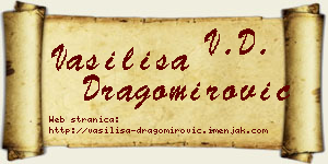 Vasilisa Dragomirović vizit kartica